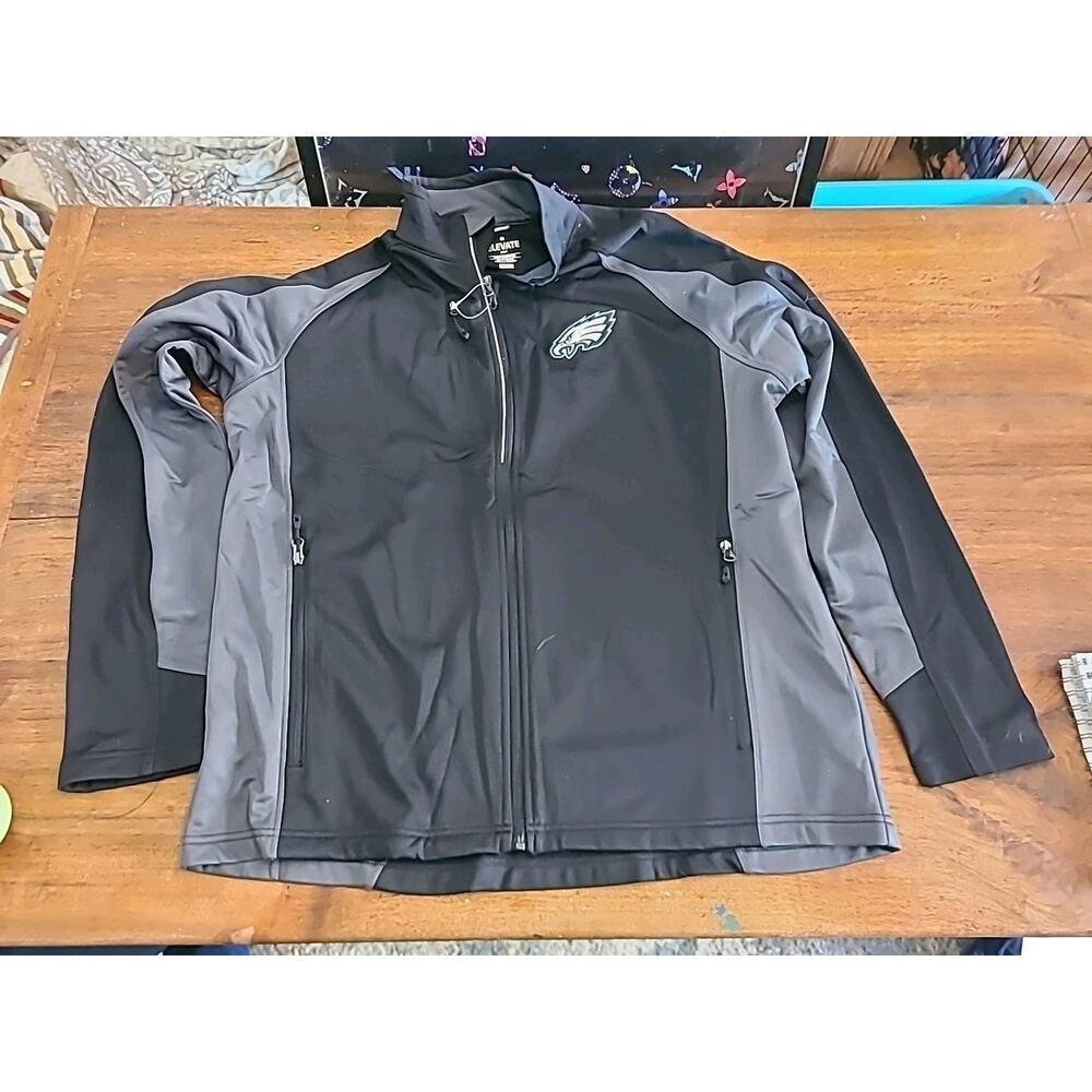 Elevate Sport Mens XL Philadelphia Eagles Full Zip Jacket Black Gray